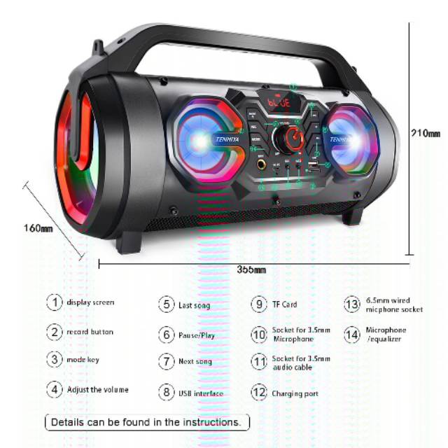 JAVI SPEAKER BLUETOOH BOOMBOX WIRELESS CB-005 LED JAVI ORIGINAL SNI