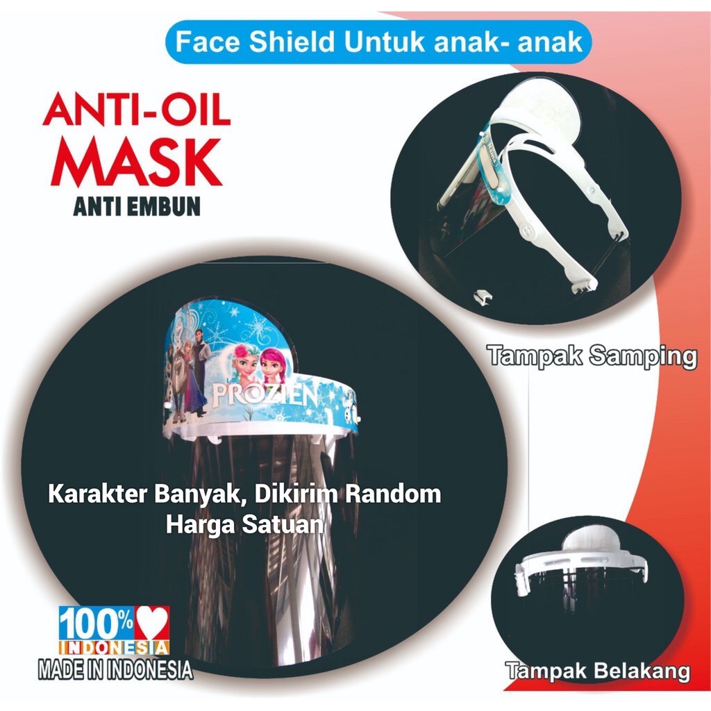 FACE SHIELD ANAK-ANAK FACE SHIELD KARAKTER