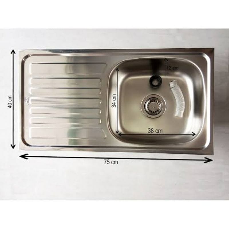 Bak/Wastafel Cuci Piring Stainless 75cm