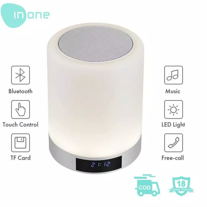 Inone Speaker Bluetooth Light LED Portable Wireless Alarm Radio