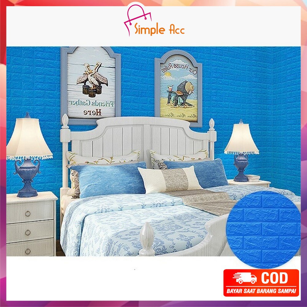~COD~ DO-C206 Wallpaper Dinding Foam 3D Kecil Motif Batu Bata/Walpaper Stiker Dinding Dekorasi Kamar-5