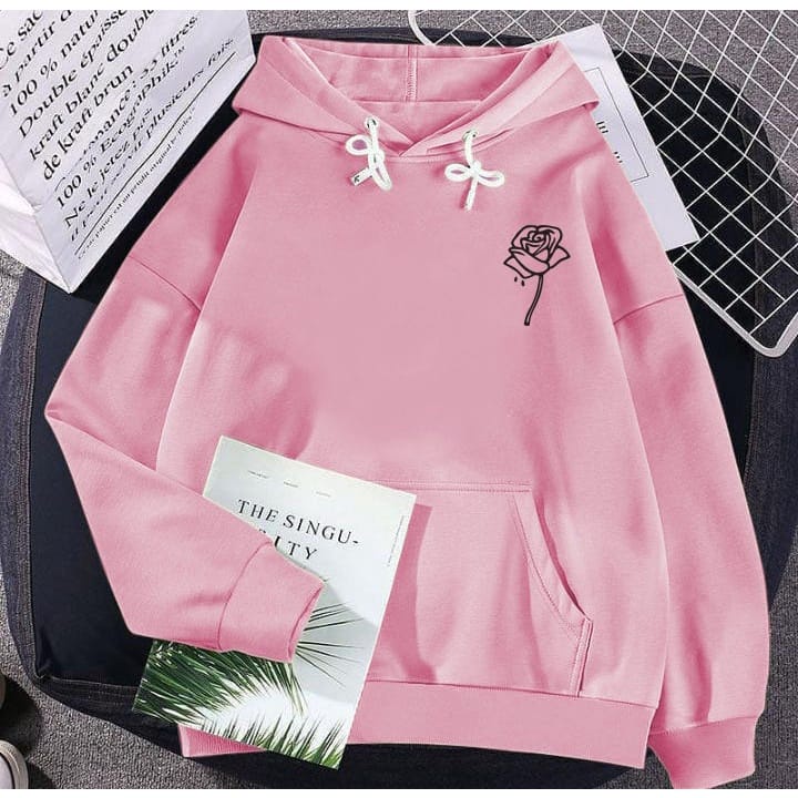 Hoodie Only Rose Sweater Hoodie Wanita Asethetic Korean Style