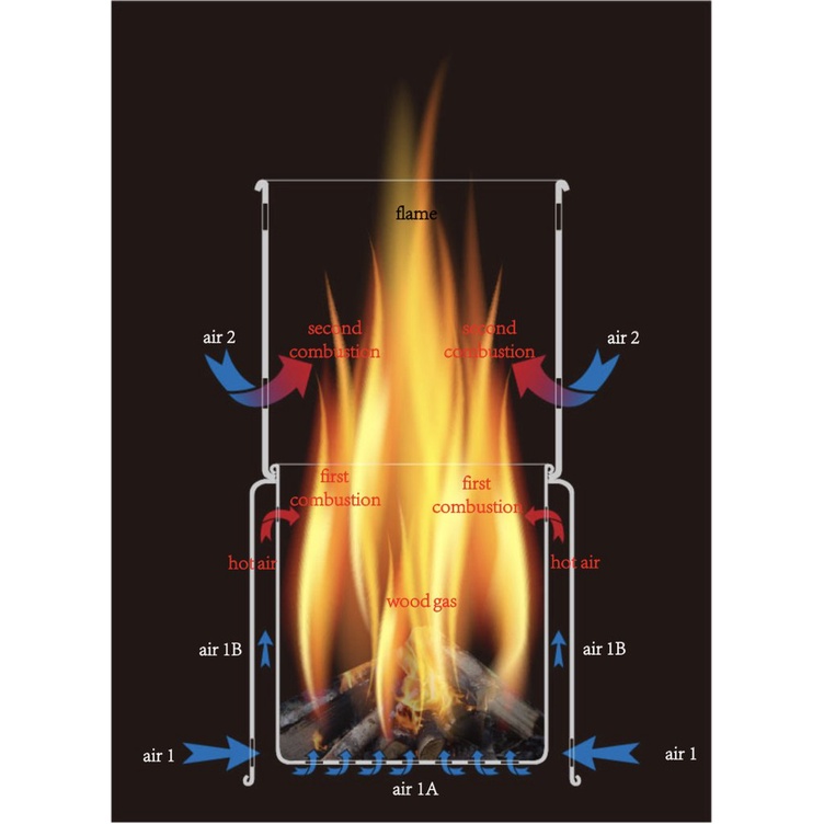 Kompor Ultralight Toaks Titanium Backpacking Wood Burning Stove STV-11