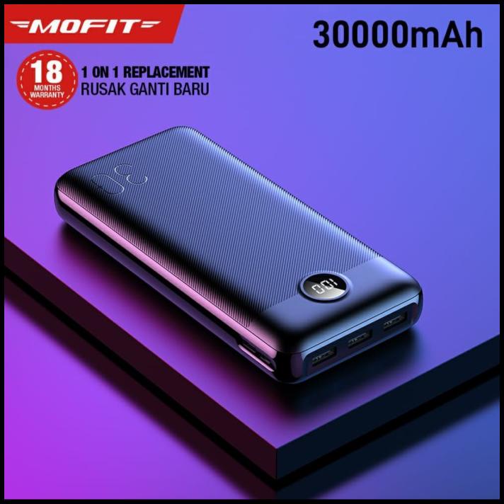 Mofit M36 Powerbank 30000 Mah 2.4A Fast Charging Real Capacity