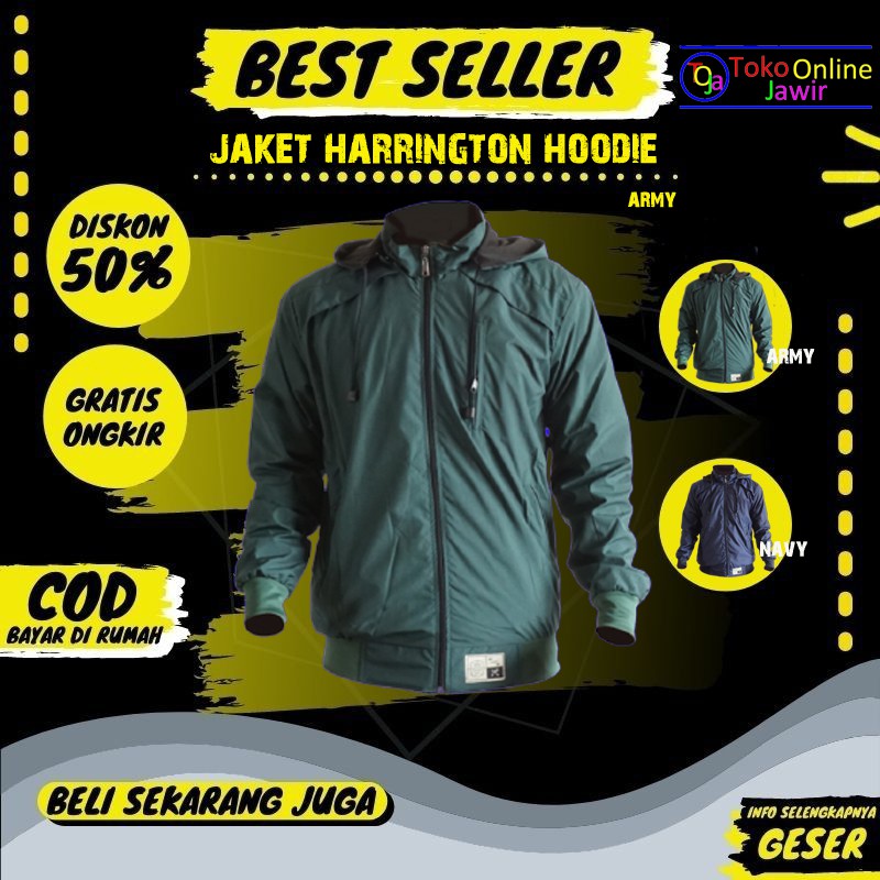 Jaket Jacket Hoodie Pria Cowok Cowo Harrington Series Premium Original Murah Keren Terbaru 2021