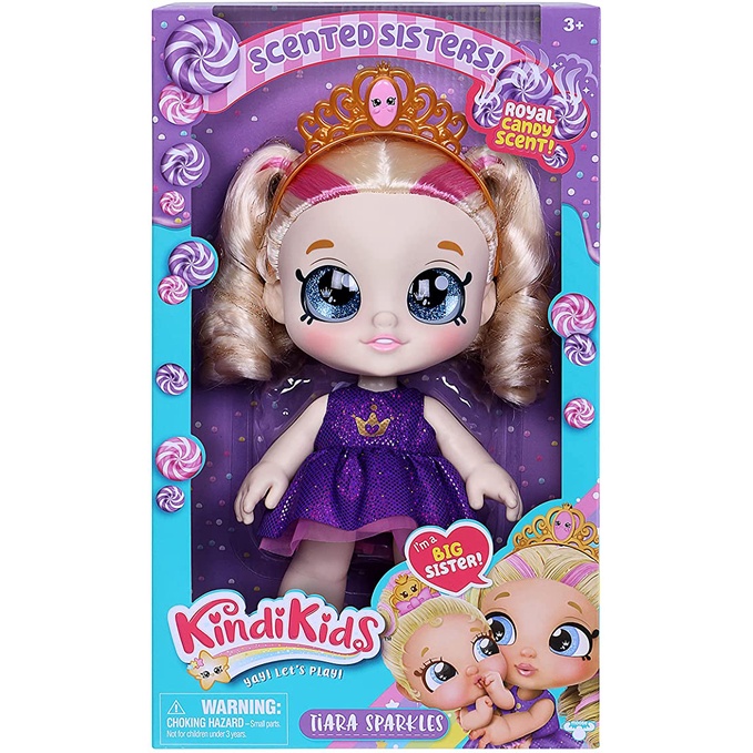 KINDI KIDS Scented Sisters TIARA SPARKLES Big Sisters Doll Baby Alive