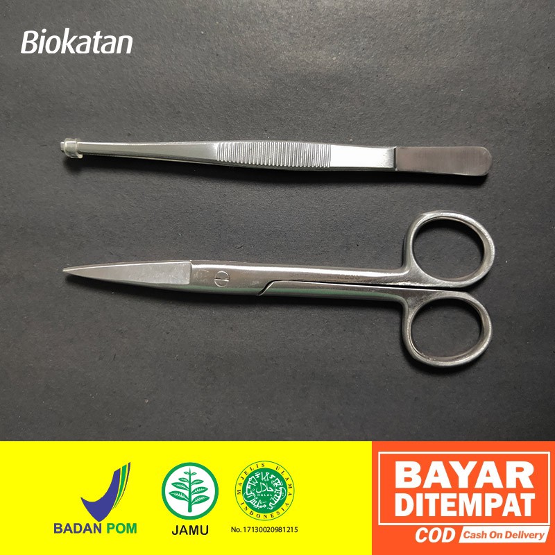 

Paket Gunting dan Pinset Bedah Medis 14 cm Stainless Steel Silver