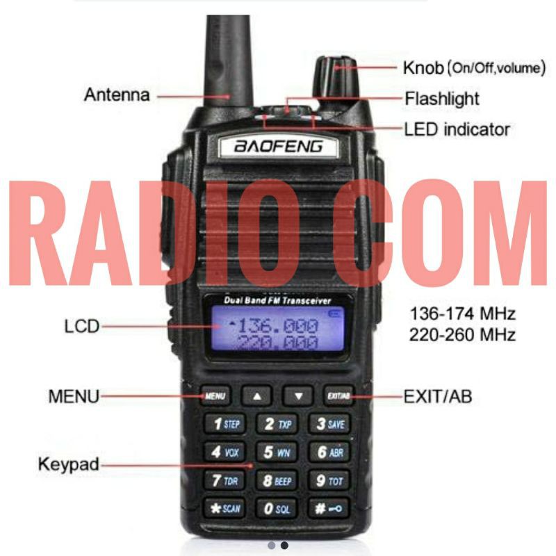 RADIO HT BAOFENG UV82 DUALBAND / HANDY TALKY BAOFENG UV82 UV 82 DUALBAND MURAH