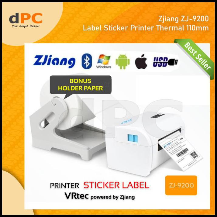Shazfa.10 | Printer Label Thermal Barcode 110Mm Bluetooth Usb Zjiang 9200 Vrtec