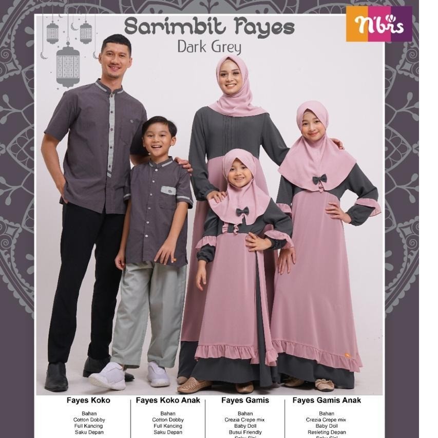  SARIMBIT  FAYES DARK GREY READY SARIMBIT  NIBRAS  LEBARAN 