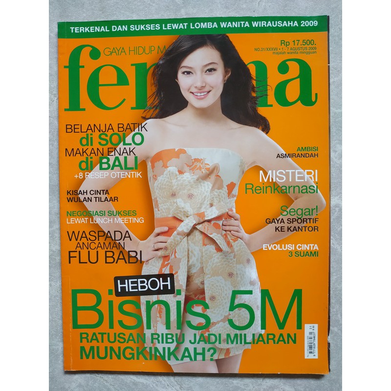 Majalah Femina Edisi Agustus 2009 Cover Asmirandah