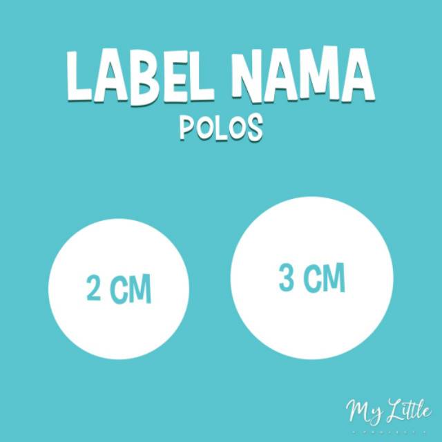 

LABEL NAMA POLOS BULAT [Isi 42-50pcs]