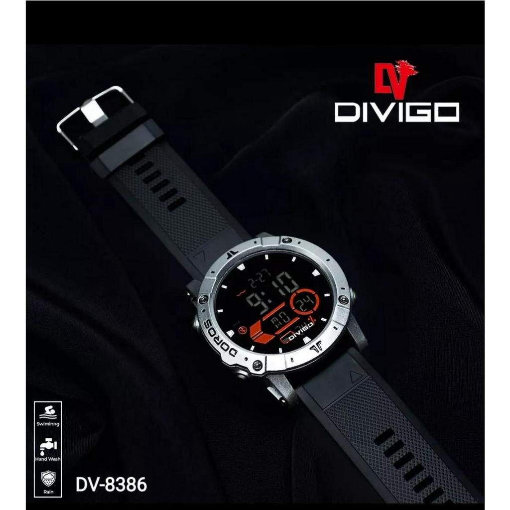 Jam Tangan Digital Pria Water Resistant 3ATM High Quality DV-8386