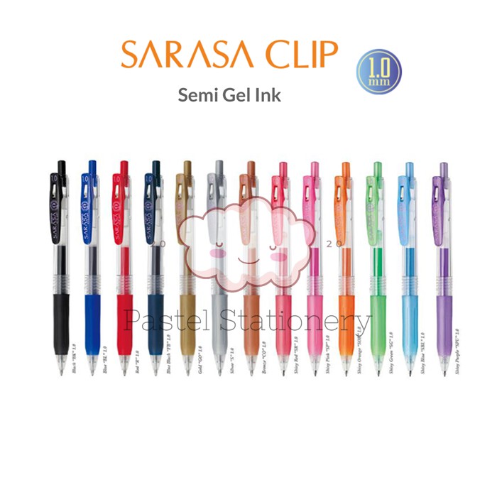 

Pulpen Gel Zebra Sarasa Clip Color 1.0mm - Bolpen Pena Pen Warna 1,0 mm