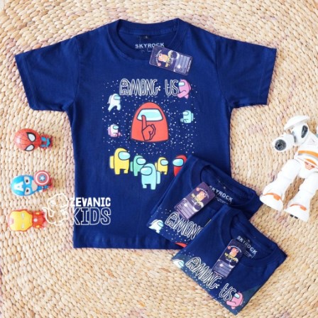 Kaos Anak Among Us Navy // Kaos Anak Laki laki