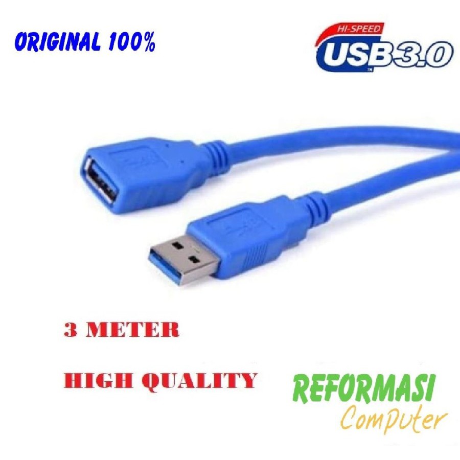 KABEL USB 3.0 EXTENSION 3 METER PENYAMBUNG USB 3 EXTENTION CABLE 3M