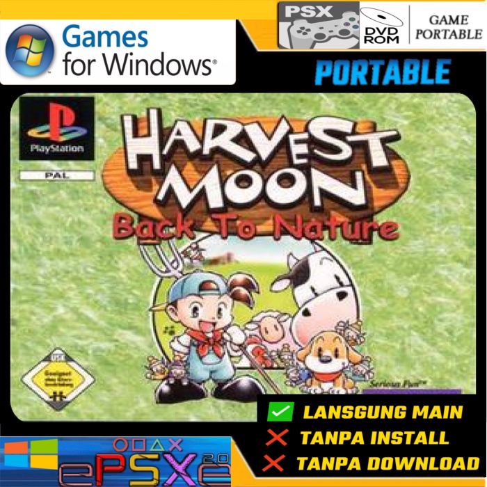 GAME PC HARVEST MOON BTN PS1 PORTABLE EMULATOR PS1 PC LAPTOP