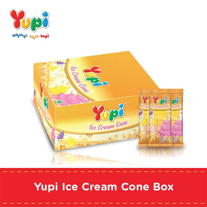 

YUPI ICE CREAM CONE BOX 24*6gr / YUPI ICE CREAM CONE BOX / YUPI ICE CREAM CONE / YUPI ICE CONE / PERMEN YUPI / YUPI