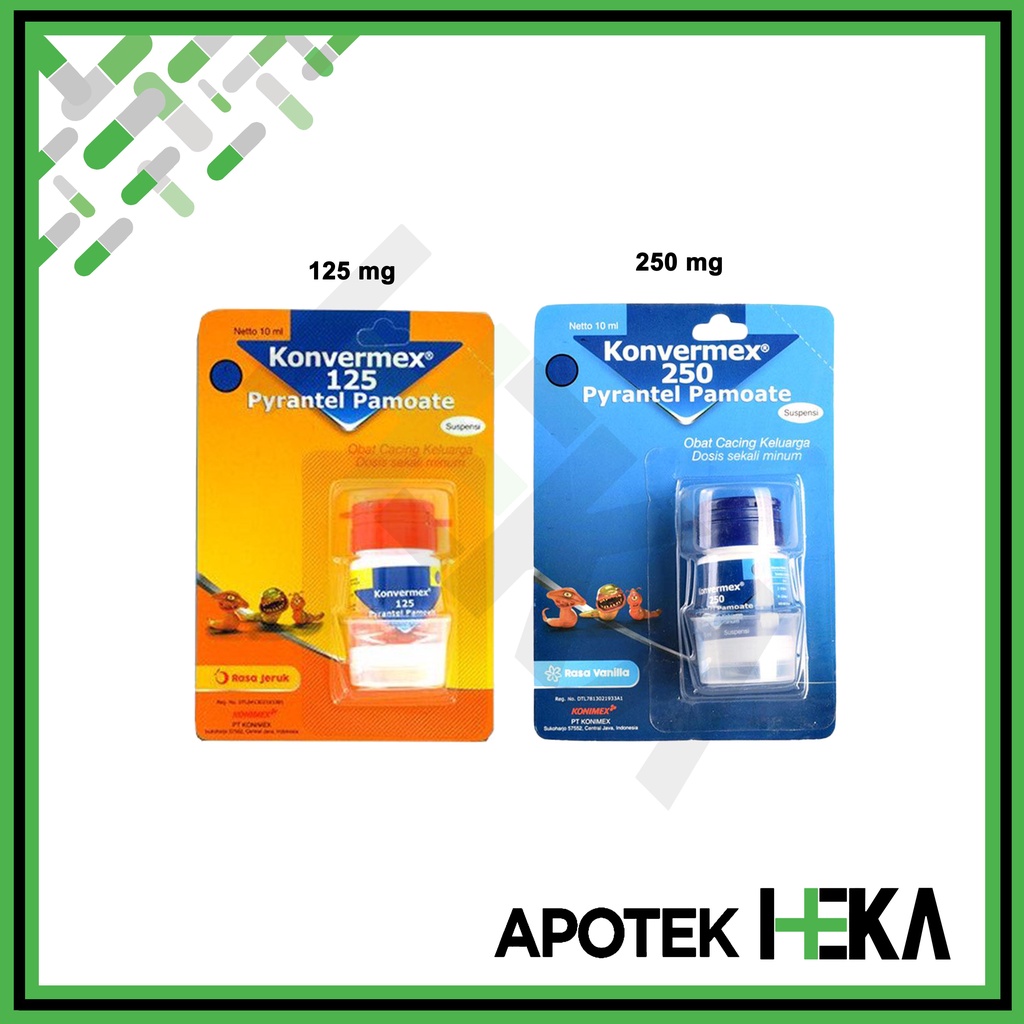 Konvermex Suspensi Obat Cacing Sirup 125 mg / 250 mg (SEMARANG)