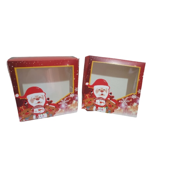 

1pax = 10pcs kotak kado packing dos laminasi versi sinterklas natal