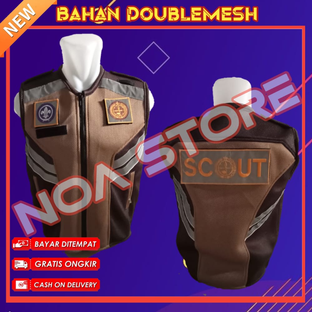 Rompi Pramuka / Rompi Scout Original Terbaru / Rompi Polisi / Rompi tactikal COKELAT / Rompi Pramuka