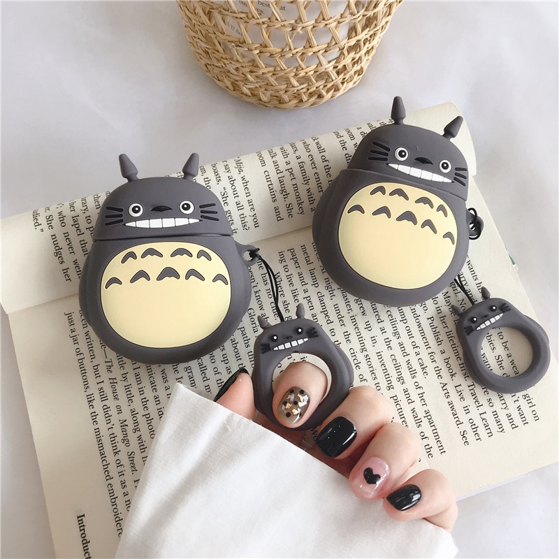 Casing Silikon Motif Kartun Totoro untuk Earphone Wireless Bluetooth