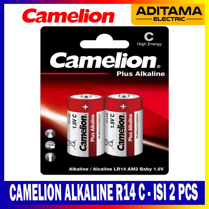 CAMELION BATERAI ALKALINE R14 SIZE C/ ALKALINE CAMELION C R14 - 2PCS