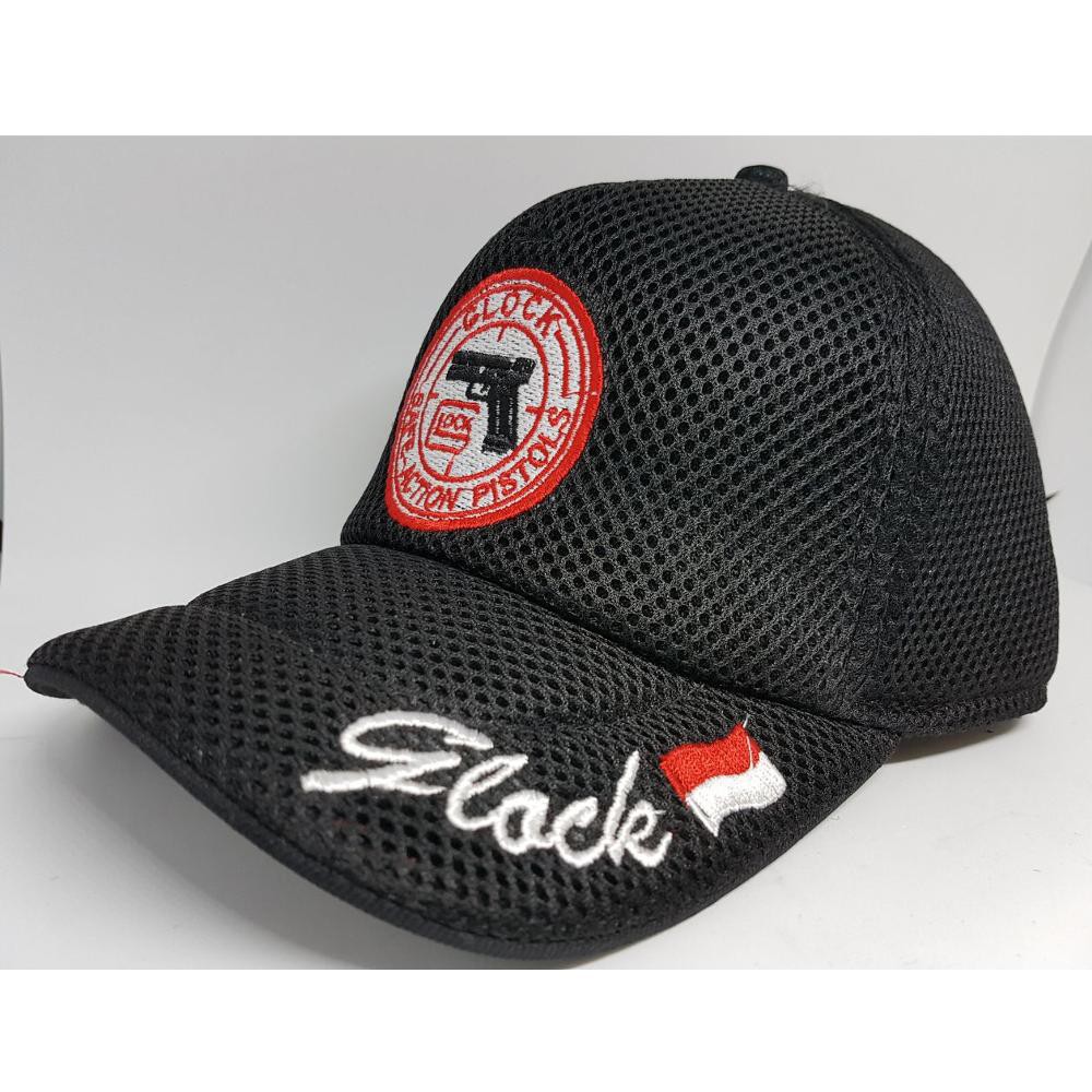 Topi Lapangan Glock Perfection Doblemesh Hitam