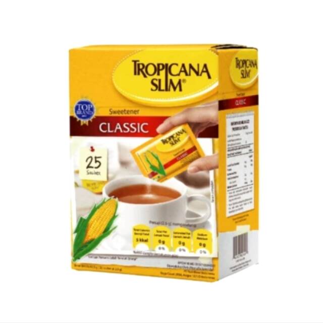 

TROPICANA SLIM Classic 25 Sachet @2gr Sweetener Box