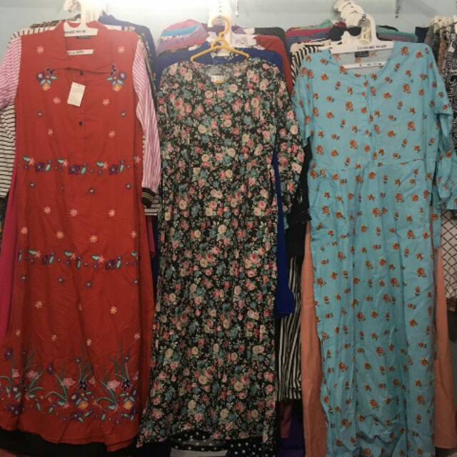 Gamis katun jepang /gamis katun jepang original / gamis katun strech