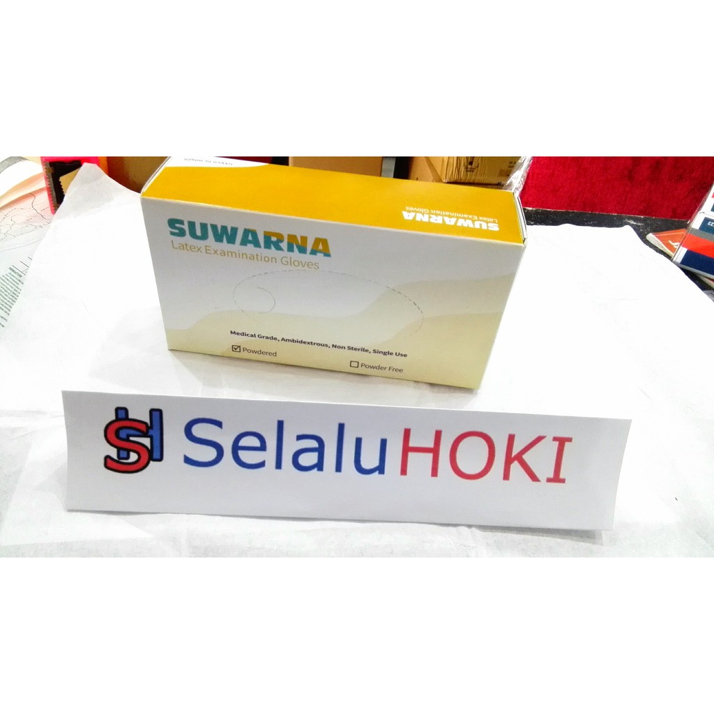 Sarung Tangan Latex Suwarna / Handscoon murah / Sarung tangan Disposible