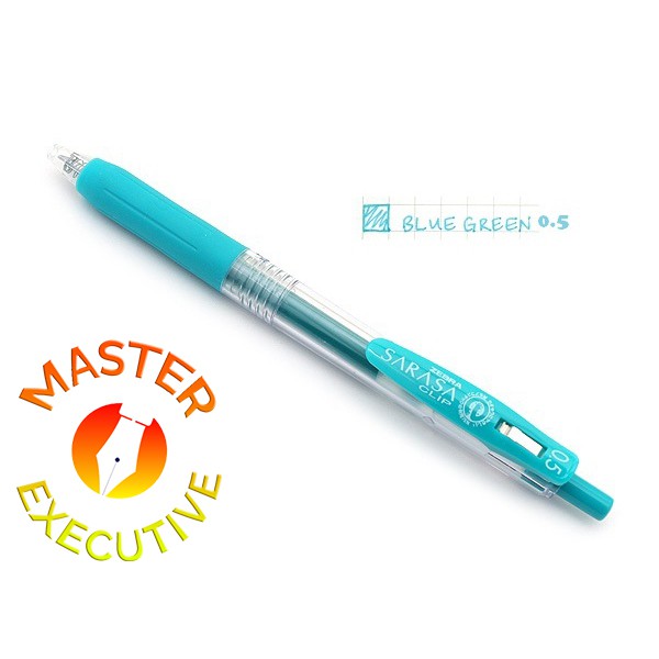 [Buah] Zebra Sarasa Clip JAPAN Blue Green 0.5 Gel Ink Rollerball / Pulpen Jel Biru Kehijauan