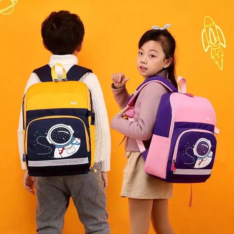 Tas Ransel/Tas Anak Sekolah Laki laki dan Perempuan Simple SD SMP SMA Ransel Backpack Cowok Cewek COD