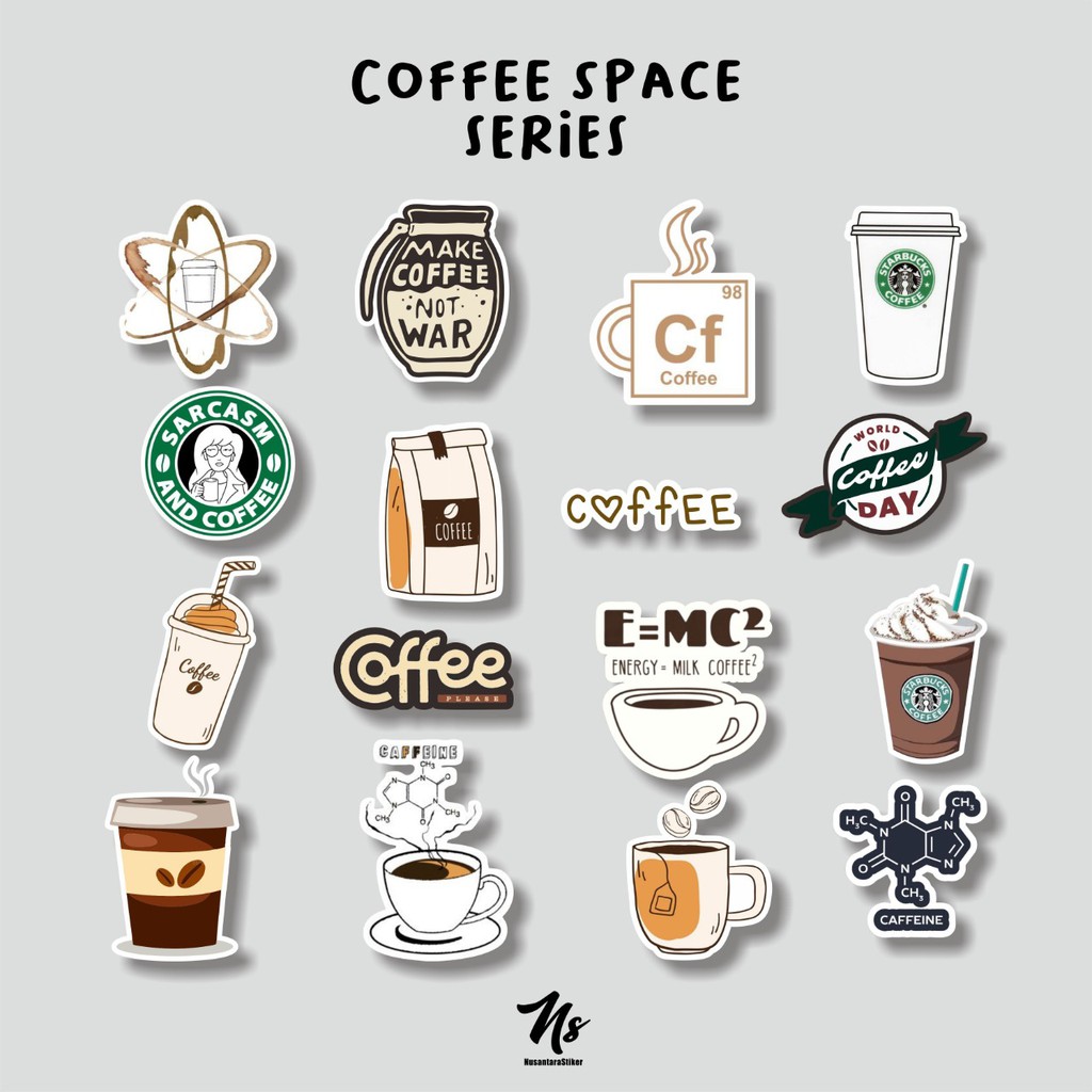 

STIKER PACKAGE COFFEE SPACE AESTHETIC DECO BUJO STICKER WATERPOOFT SKIN LAPTOP CASE HANDPHONE TUMBLR
