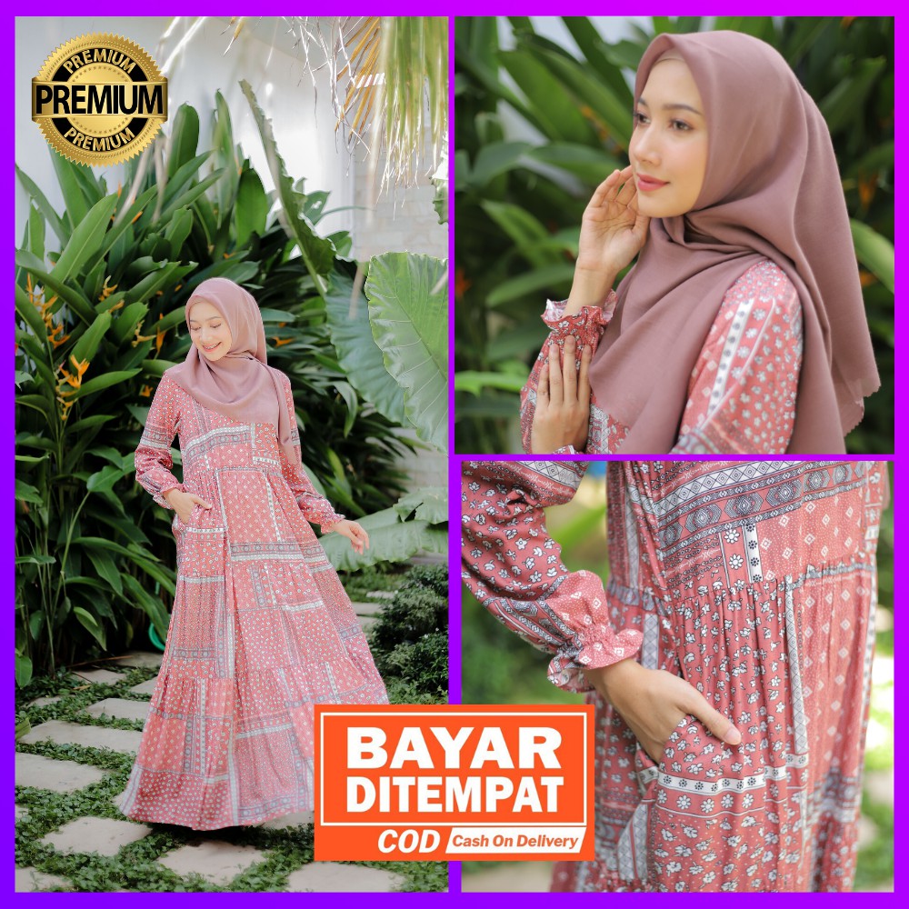 Devina Homedress Original by Wearmoura Home Dress Gamis Syari Cantik Busui & Ibu Hamil