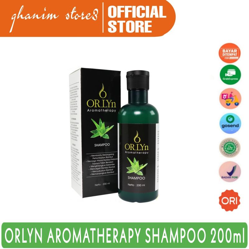 Orlyn Aromatherapy Shampoo 200ml Original / Shampo Anti Uban Herbal Orlyn Asli Mengatasi Rambut Uban