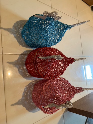 Keranjang Tempat Telur Bentuk Ayam Rotan Sintetis