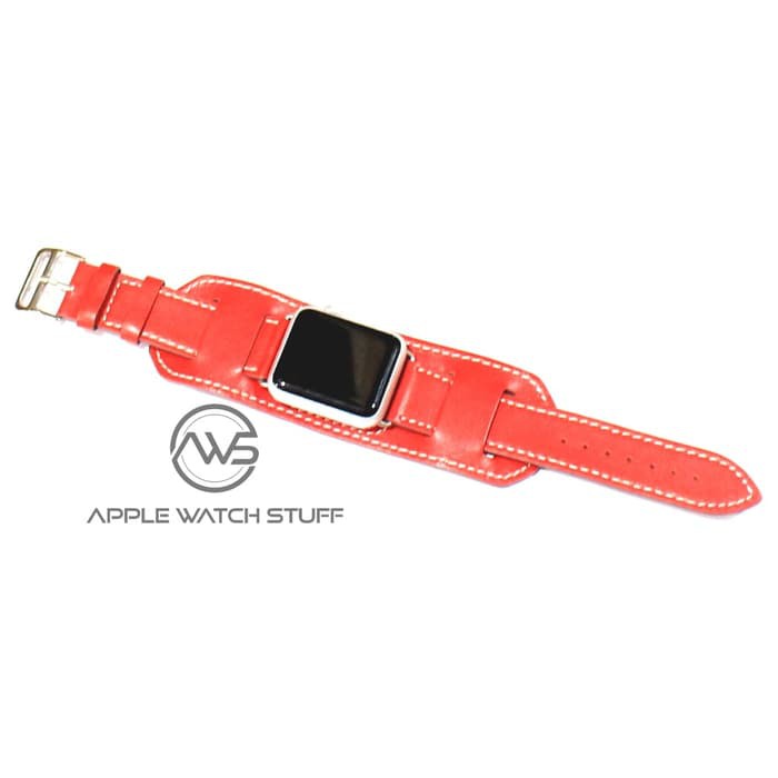 Cuff Strap 42mm / 38mm Genuine Leather Premium Quality for Apple Watch Series 1, 2, 3