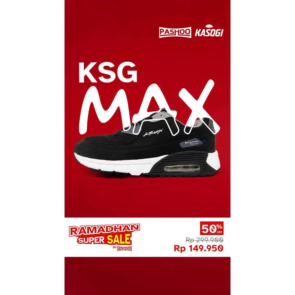 Kasogi KSG-MAX Sepatu Sporty Sneaker [Oinginal] by Pashoo