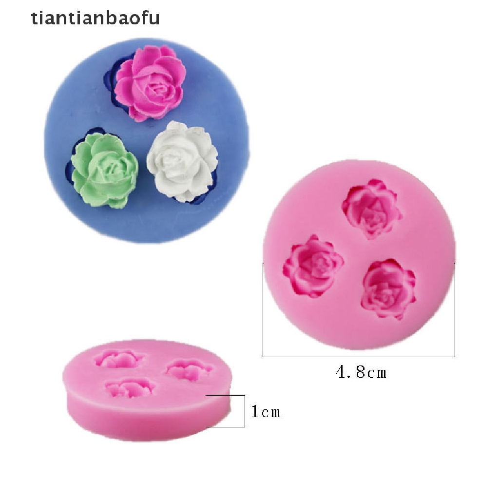 [tiantianbaofu] 3d rose flower silicone fondant mold cake decor chocolate sugar craft baking mold Boutique