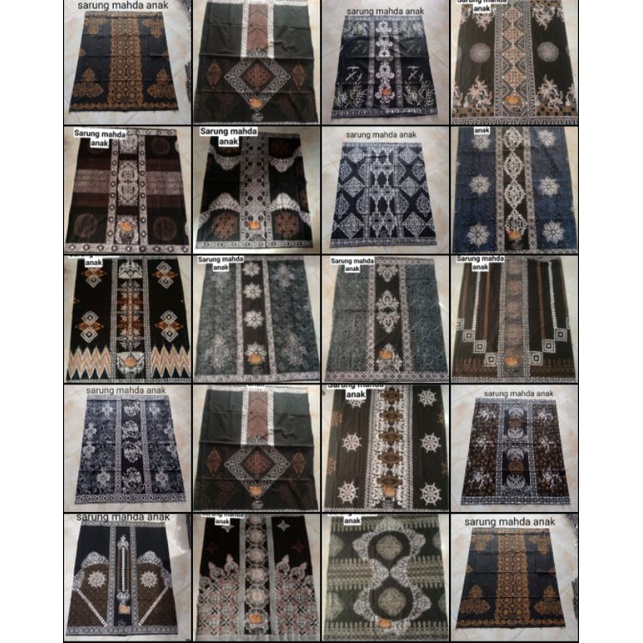 sarung batik mahda anak berbagai motif
