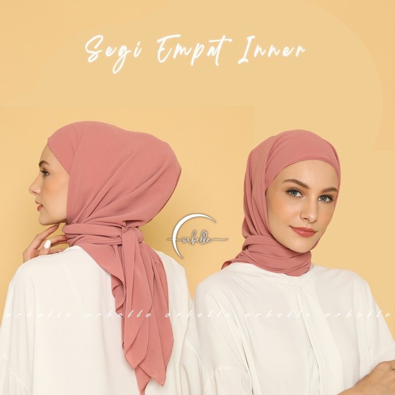 HIJAB SEGI EMPAT INSTAN PLUS  INER 2IN1 | SEGITIGA INSTAN INER