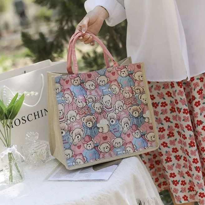 Tote Bag Resleting Premium Sekolah Anti Air Rajut Kanvas Kuliah A2H3 Lebar Remaja Tulisan Waterproof