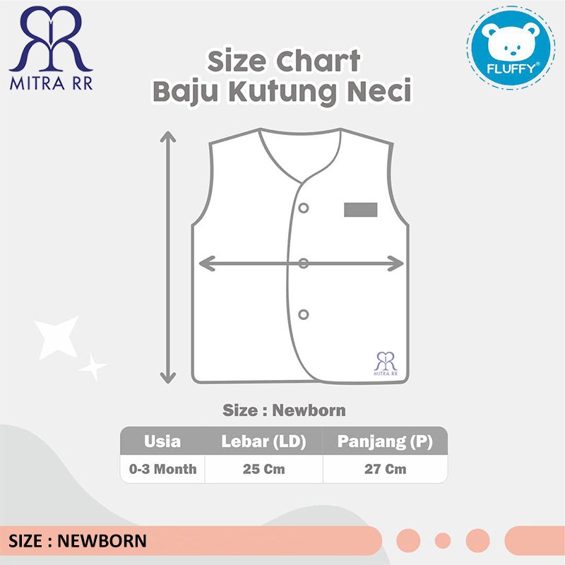 Fluffy Baju Panjang Baju Pendek Bayi (3Pcs) - Newborn S M L / Abu Khaki