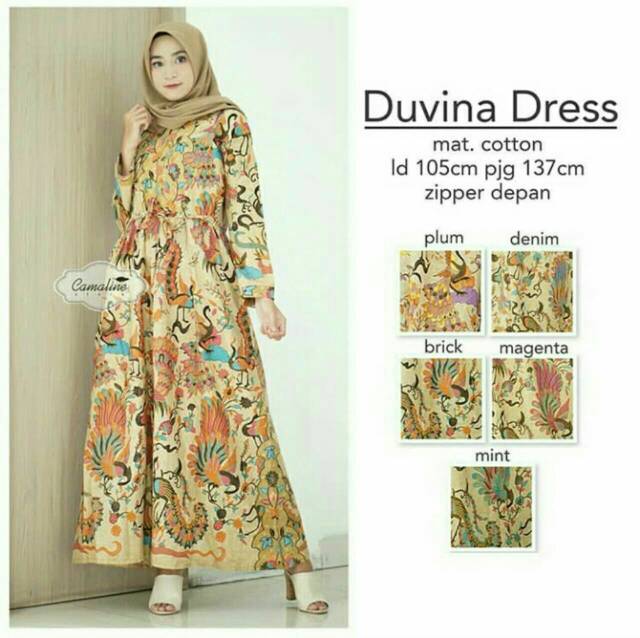 GROSIR BATIK DUVINA DRESS