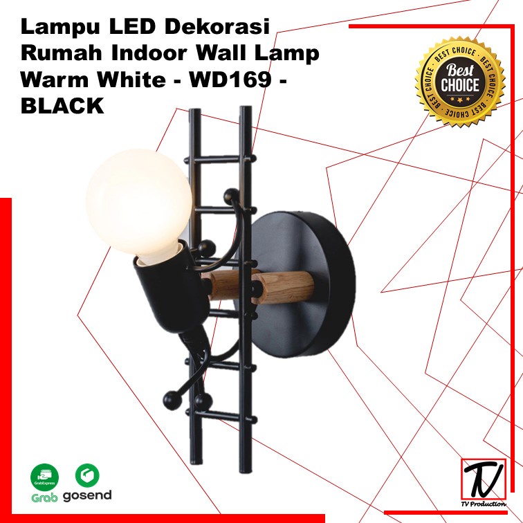 Lampu Dinding Hias Rumah Indoor LED Warm White 3000K E27 - WD169