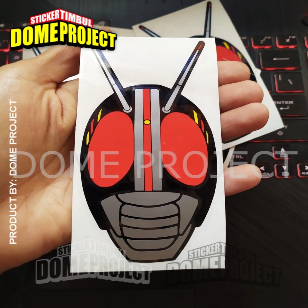 STIKER MOTOR KEREN KAMEN RIDER BLACK HEAD STICKER CUTTING OUTDOOR AKSESORIES MOBIL IMPORT