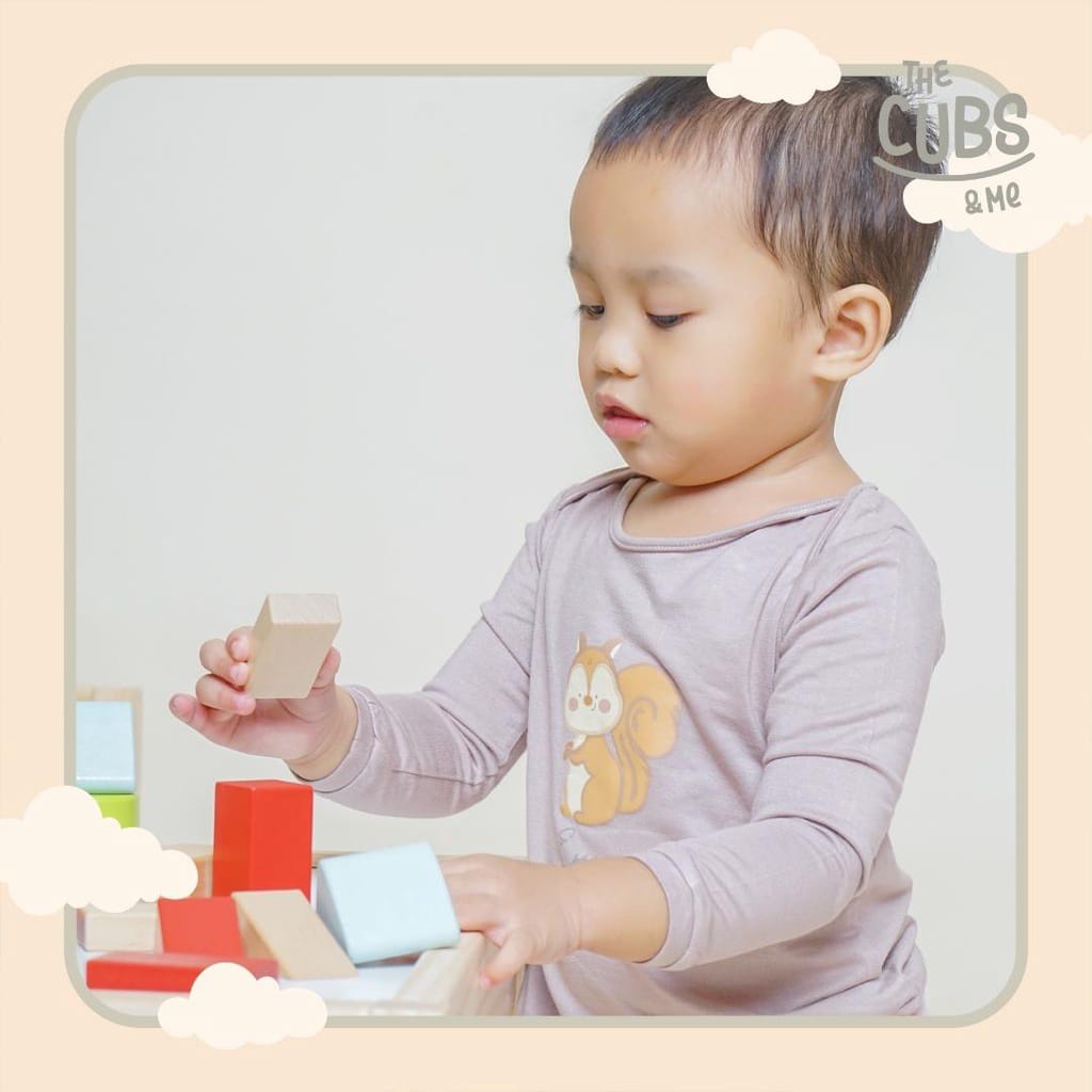 Babygiggles - THE CUBS &amp; ME Long Sleeve Shirt / Atasan Anak Unisex 0-2 Tahun