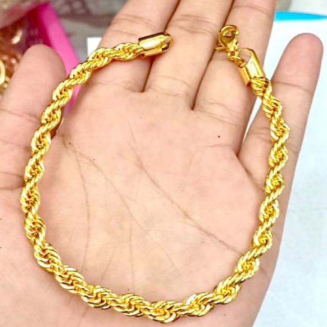 Gelang tangan wanita gelang tambang lapis emas gelang replika emas