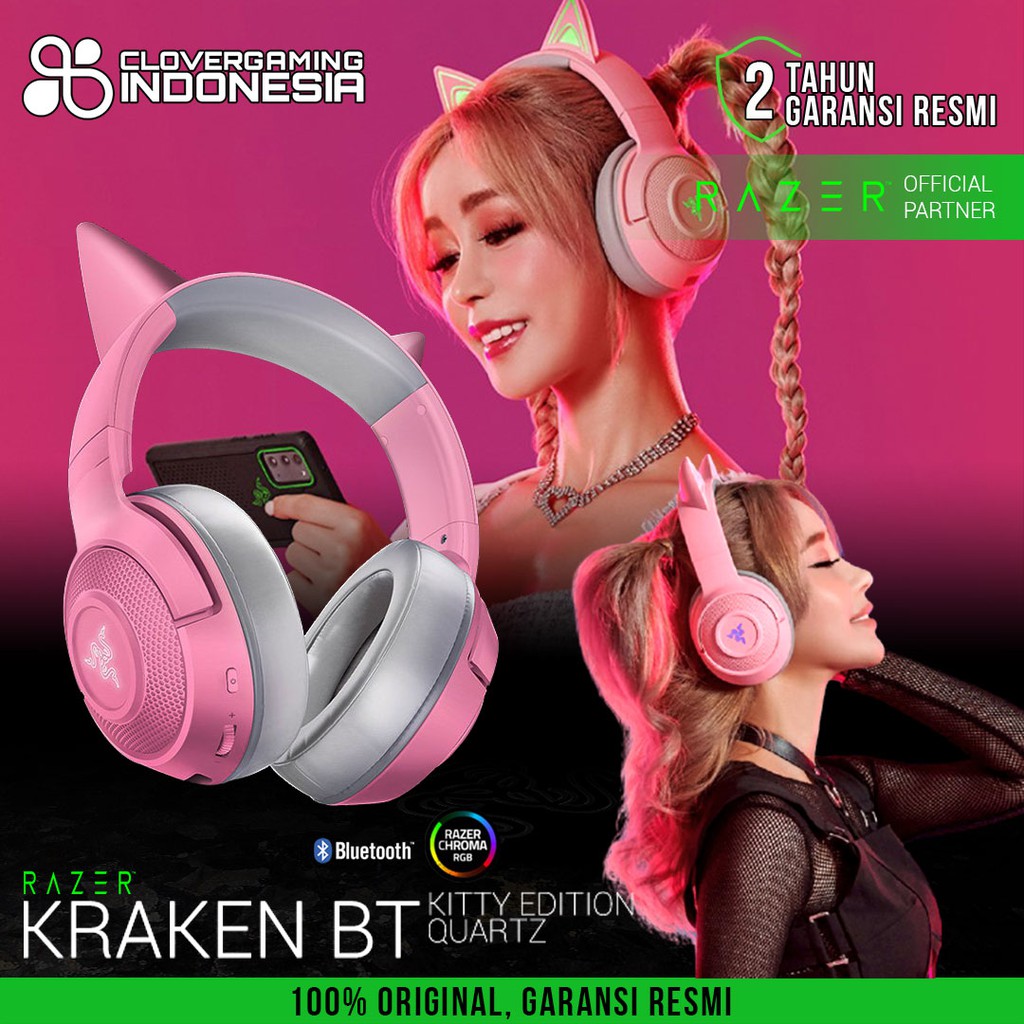 Razer Kraken BT Kitty Edition Quartz RGB - Wireless Bluetooth Gaming Headset